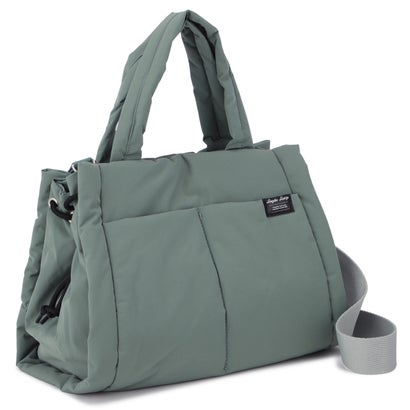 レガート ラルゴ Legato Largo バッグ トートバッグ メンズ レディース 軽い 大きめ 撥水 PUFFLE 2WAY TOTE BAG LG-G1311 （グリーン）｜詳細画像