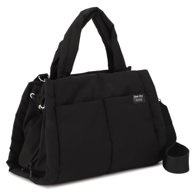 バッグ トートバッグ メンズ レディース 軽い 大きめ 撥水 PUFFLE 2WAY TOTE BAG LG-G1311 （ブラック）