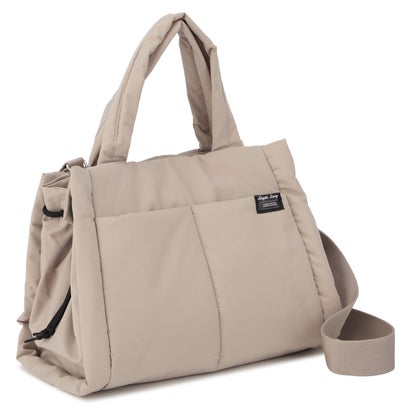 レガート ラルゴ Legato Largo バッグ トートバッグ メンズ レディース 軽い 大きめ 撥水 PUFFLE 2WAY TOTE BAG LG-G1311 （グレーベージュ）｜詳細画像