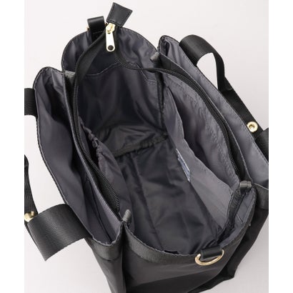 ミニトートバッグ A5対応 2WAY 撥水 軽量 9L 広マチ 10ポケット ファスナー開閉 自立 手持ち 肩掛け 斜め掛け 通勤 旅行対応 （ネイビー）｜詳細画像