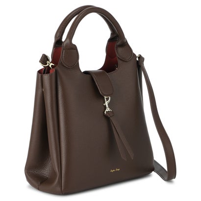 バッグ トートバッグ ショルダーバッグ レディース 斜めがけ 大人 軽量 大きめ HOPPING 2WAY TOTE BAG LG-D1642 （ダークブラウン）｜詳細画像
