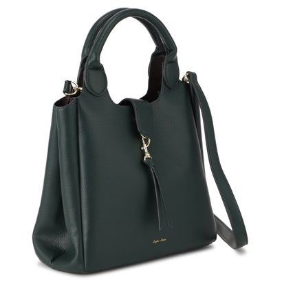 レガート ラルゴ Legato Largo バッグ トートバッグ ショルダーバッグ レディース 斜めがけ 大人 軽量 大きめ HOPPING 2WAY TOTE BAG LG-D1642 （ダークグリーン）｜詳細画像
