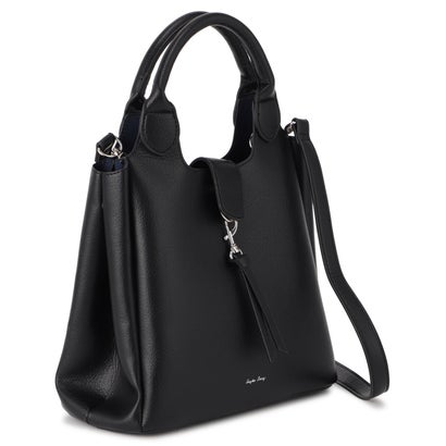 バッグ トートバッグ ショルダーバッグ レディース 斜めがけ 大人 軽量 大きめ HOPPING 2WAY TOTE BAG LG-D1642 （ブラック）｜詳細画像