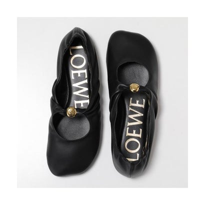 ロエベ LOEWE LOEWE パンプス PEBBLE SOFT BALLERINA L815466X46 （1100/BLACK-ブラック）｜詳細画像