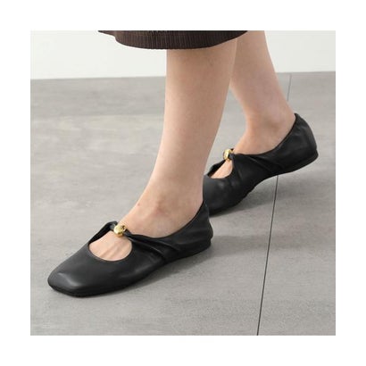 ロエベ LOEWE LOEWE パンプス PEBBLE SOFT BALLERINA L815466X46 （1100/BLACK-ブラック）｜詳細画像
