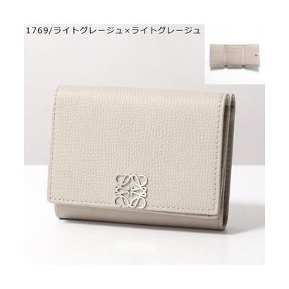 ロエベ LOEWE LOEWE 三つ折り財布 ANAGRAM TRIFOLD 6 C821TR2X （1206/NEGRO-ORO/ブラックGD）｜詳細画像