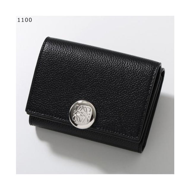 三つ折り財布 PEBBLE TRIFOLD WALLET CANBTR2X03 （1100/BLACK/ブラック）