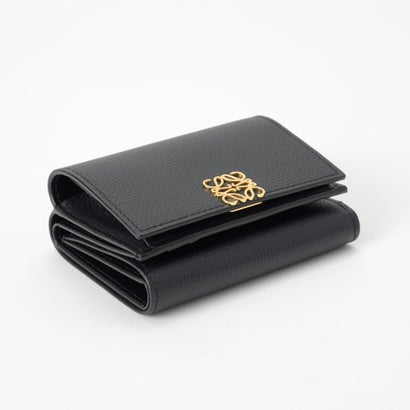 ロエベ LOEWE 3つ折り財布 アナグラム トライフォールド ウォレット C821TR2X16 1206 （ブラック/ゴールド）｜詳細画像