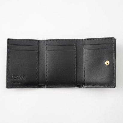ロエベ LOEWE 3つ折り財布 アナグラム トライフォールド ウォレット C821TR2X16 1206 （ブラック/ゴールド）｜詳細画像