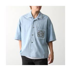 ロエベ LOEWE LOEWE デニムシャツ H616Y1DX05 半袖 （8438/ウォッシュ