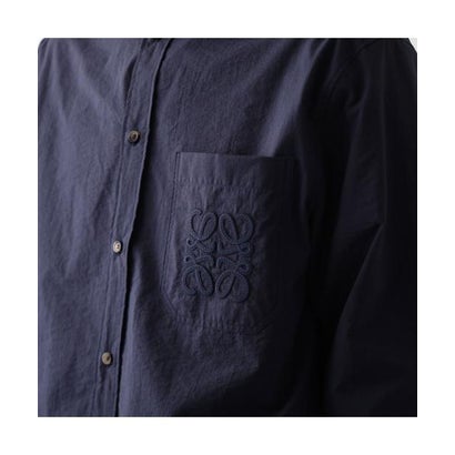 ロエベ LOEWE LOEWE シャツ H616Y05X94 長袖 アナグラム刺繍 （5110/NAVY-BLU-ネイビー）｜詳細画像