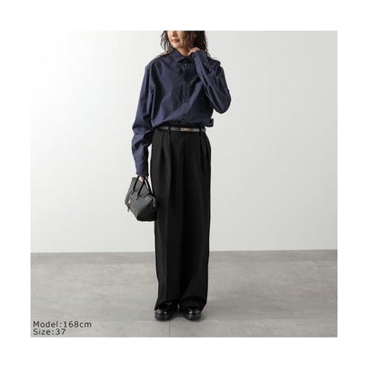 ロエベ LOEWE LOEWE シャツ H616Y05X94 長袖 アナグラム刺繍 （5110/NAVY-BLU-ネイビー）｜詳細画像