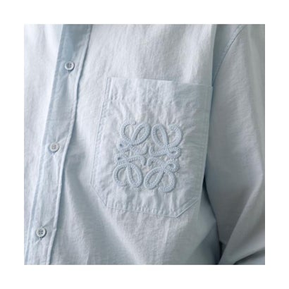 ロエベ LOEWE LOEWE シャツ H616Y05X94 長袖 アナグラム刺繍 （5110/NAVY-BLU-ネイビー）｜詳細画像