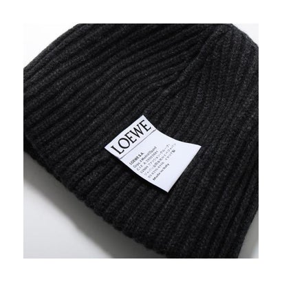ロエベ LOEWE LOEWE ニット帽 KSA9OT1X01 カシミヤ （1100/BLACK）｜詳細画像
