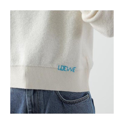 ロエベ LOEWE LOEWE セーター S359Y14KJ6 ウール ロゴ刺繍 （5110/NAVY-BLU/ネイビー）｜詳細画像