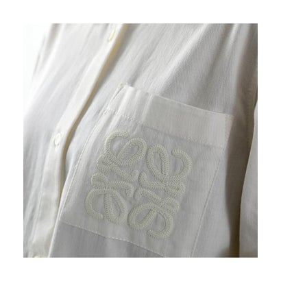 LOEWE 長袖シャツ S616Y1DX06 アナグラム刺繡 （2100/WHITE）｜詳細画像