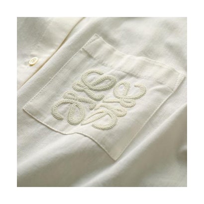 LOEWE 長袖シャツ S616Y1DX06 アナグラム刺繡 （2100/WHITE）｜詳細画像