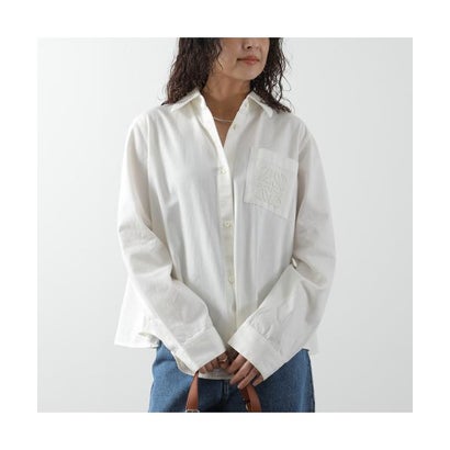 LOEWE 長袖シャツ S616Y1DX06 アナグラム刺繡 （2100/WHITE）｜詳細画像