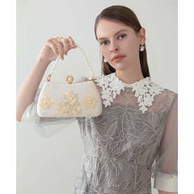 レジャ Leja 3WAYフラワーパールハンドルパーティーバッグ結婚式