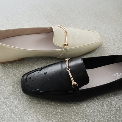 【26AW】【レイン対応】スクエアトゥソフトレインビットローファー(R9457) （アイボリー）｜詳細画像