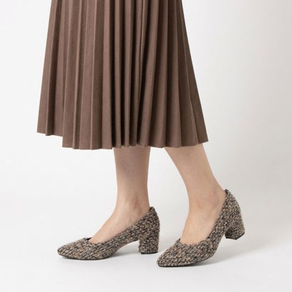 【26AW】ポインテッドトゥチャンキーヒールパンプス(0646) （ブラックZ/C）｜詳細画像