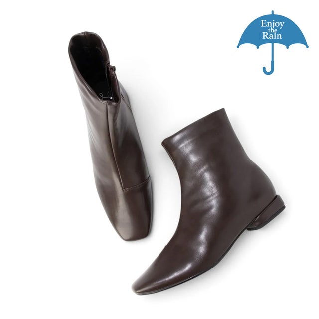 【26AW新色】Rainy Dayストレッチスクエアトゥショートブーツ(R9024) （Dブラウン）