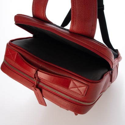 天然シボ レザー 本革リュック レザーリュック （RED）｜詳細画像