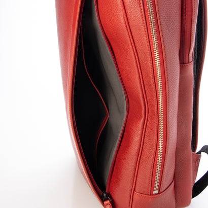 天然シボ レザー 本革リュック レザーリュック （RED）｜詳細画像