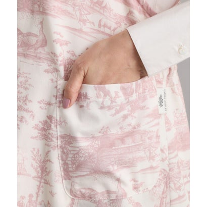 ローラ アシュレイ LAURA ASHLEY ブレイスミス トワル柄 Vネックエプロン （ピンク(172)）｜詳細画像