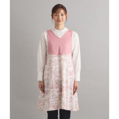 ローラ アシュレイ LAURA ASHLEY ブレイスミス トワル柄 Vネックエプロン （ピンク(172)）｜詳細画像