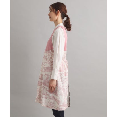 ローラ アシュレイ LAURA ASHLEY ブレイスミス トワル柄 Vネックエプロン （ピンク(172)）｜詳細画像