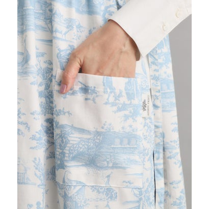 ローラ アシュレイ LAURA ASHLEY ブレイスミス トワル柄 ワンピースエプロン （サックスブルー(190)）｜詳細画像