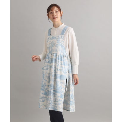 ローラ アシュレイ LAURA ASHLEY ブレイスミス トワル柄 ワンピースエプロン （サックスブルー(190)）｜詳細画像