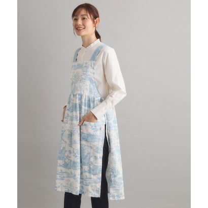 ローラ アシュレイ LAURA ASHLEY ブレイスミス トワル柄 ワンピースエプロン （サックスブルー(190)）｜詳細画像