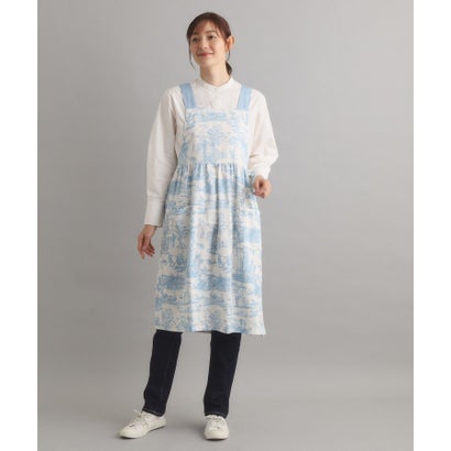ローラ アシュレイ LAURA ASHLEY ブレイスミス トワル柄 ワンピースエプロン （サックスブルー(190)）｜詳細画像