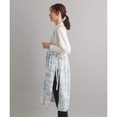 ローラ アシュレイ LAURA ASHLEY ブレイスミス トワル柄 ワンピースエプロン （サックスブルー(190)）｜詳細画像