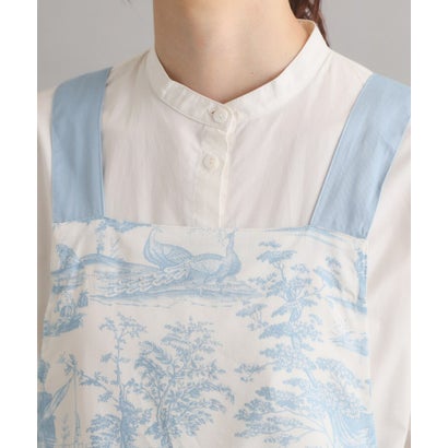 ローラ アシュレイ LAURA ASHLEY ブレイスミス トワル柄 ワンピースエプロン （サックスブルー(190)）｜詳細画像