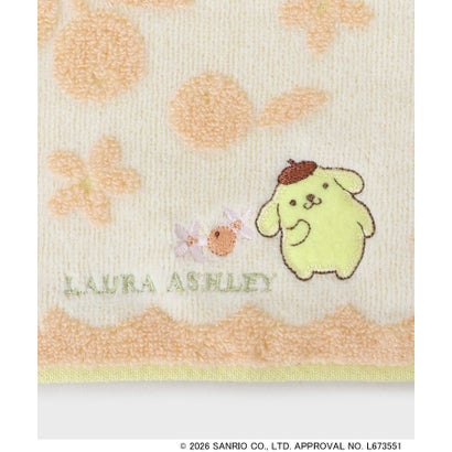 ポムポムプリン ワンポイント刺繍 タオルハンカチ （イエロー(131)）｜詳細画像