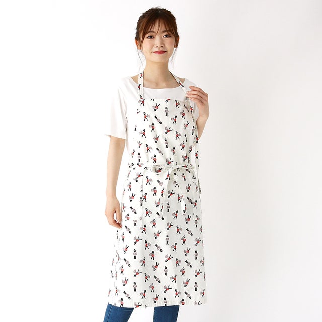 ローラ アシュレイ LAURA ASHLEY ヴィンテージソルジャー柄 エプロン