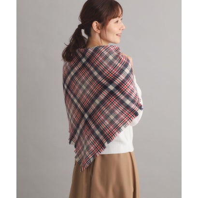 ローラ アシュレイ LAURA ASHLEY 【ウール100％】トライアングルストール （ライトグレー(010)）｜詳細画像