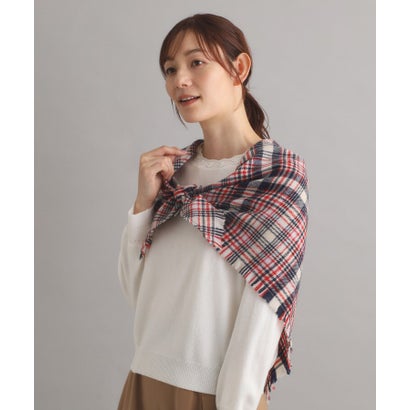 ローラ アシュレイ LAURA ASHLEY 【ウール100％】トライアングルストール （グリーン(023)）｜詳細画像