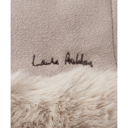 ローラ アシュレイ LAURA ASHLEY 【ロゴ刺繍入り／フェイクスエード】ファーグローブ （ブラック(019)）｜詳細画像