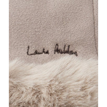 ローラ アシュレイ LAURA ASHLEY 【ロゴ刺繍入り／フェイクスエード】ファーグローブ （ベージュ(052)）｜詳細画像