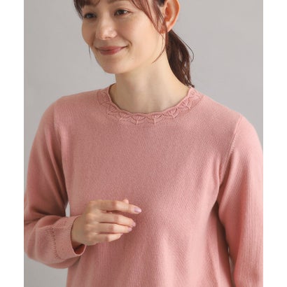 ローラ アシュレイ LAURA ASHLEY 【洗える／ウール混】柄編みプルオーバーニット （ライトピンク(070)）｜詳細画像