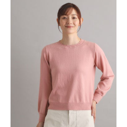 ローラ アシュレイ LAURA ASHLEY 【洗える／ウール混】柄編みプルオーバーニット （ネイビー(094)）｜詳細画像