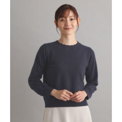 ローラ アシュレイ LAURA ASHLEY 【洗える／ウール混】柄編みプルオーバーニット （ネイビー(094)）｜詳細画像