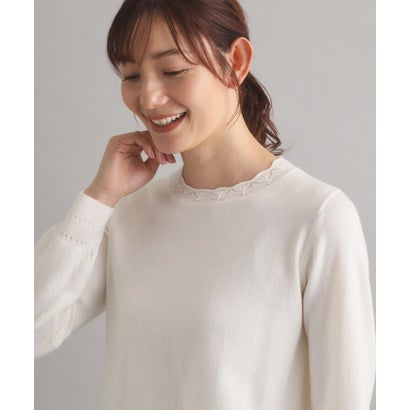 ローラ アシュレイ LAURA ASHLEY 【洗える／ウール混】柄編みプルオーバーニット （ネイビー(094)）｜詳細画像