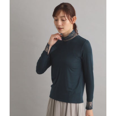 ローラ アシュレイ LAURA ASHLEY 【チュール付き】フライスカットソー （ダークグリーン(023)）｜詳細画像