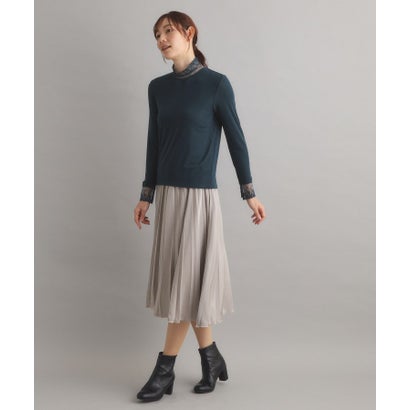 ローラ アシュレイ LAURA ASHLEY 【チュール付き】フライスカットソー （ダークグリーン(023)）｜詳細画像