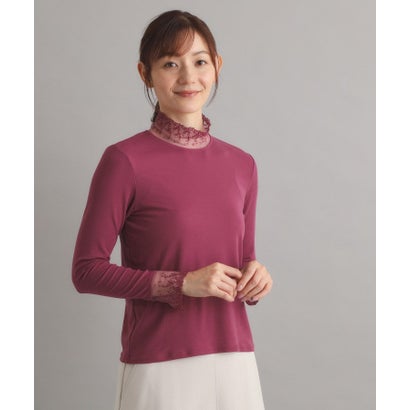 ローラ アシュレイ LAURA ASHLEY 【チュール付き】フライスカットソー （ダークグリーン(023)）｜詳細画像